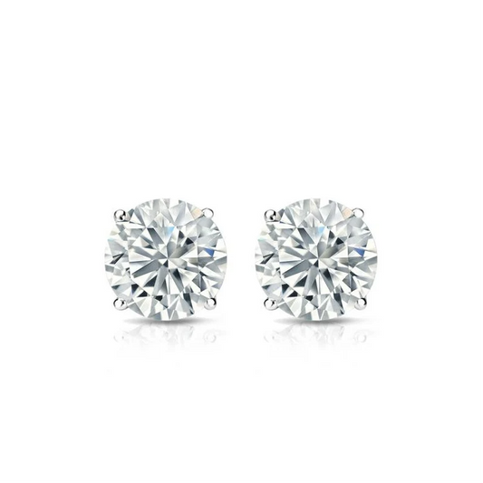 2.0CT Moissanite Brilliant Diamond Earring  customdiamjewel Sterling Silver White Gold VVS-EF