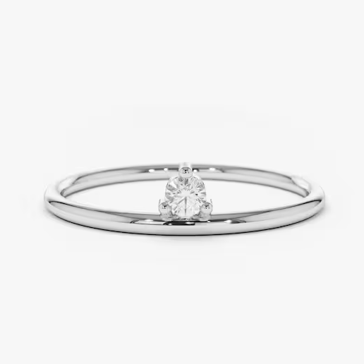 14k Gold Single Solitaire Diamond Wedding Ring  customdiamjewel 10 KT Solid Gold White Gold VVS-EF