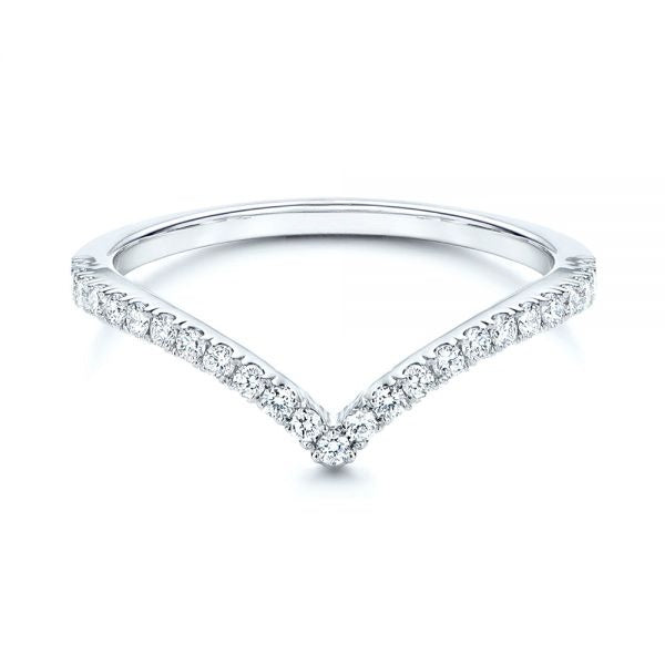 V-Shaped Moissanite Wedding Ring  customdiamjewel   