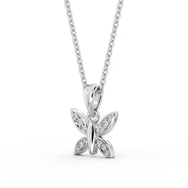 0.14CT Butterfly Shaped Lab Grown Diamond Pendant  customdiamjewel   