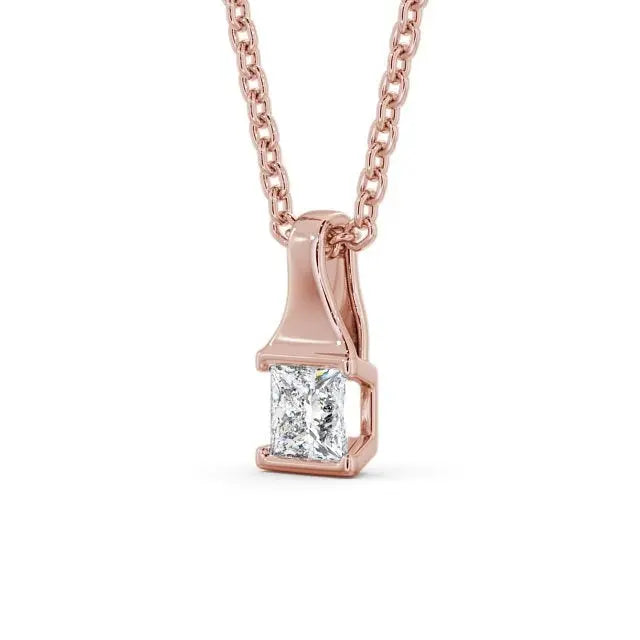 Solitaire 1.20CT Princess Lab Grown Pendant  customdiamjewel   