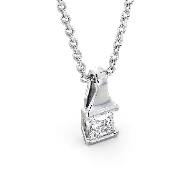 Solitaire 1.20CT Princess Lab Grown Pendant  customdiamjewel   