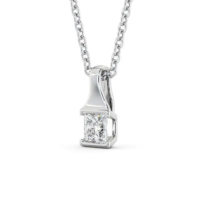 Solitaire 1.20CT Princess Lab Grown Pendant  customdiamjewel   