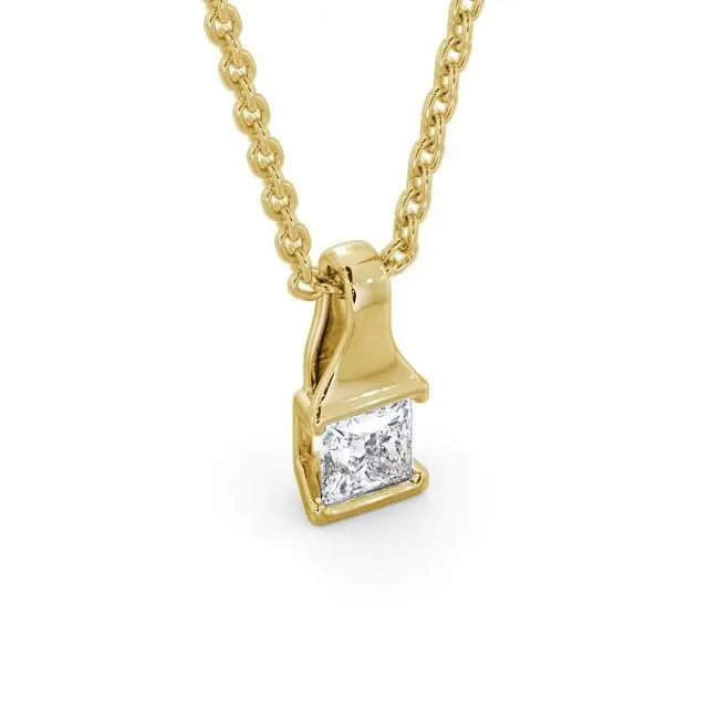 Solitaire 1.20CT Princess Lab Grown Pendant  customdiamjewel   