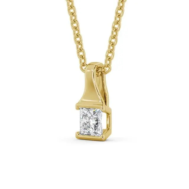 Solitaire 1.20CT Princess Lab Grown Pendant  customdiamjewel   