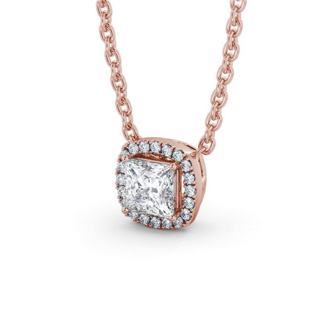 0.50CT Princess Cut Cluster Lab Grown Diamond Pendent  customdiamjewel   