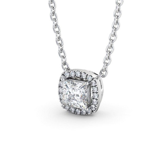 0.50CT Princess Cut Cluster Lab Grown Diamond Pendent  customdiamjewel   