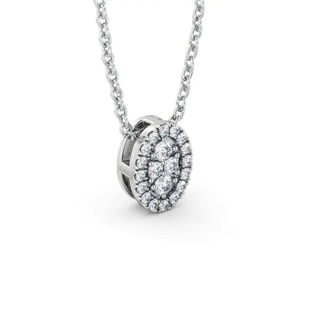 0.50CTW Oval Cut Lab Grown Diamond Pendant  customdiamjewel   