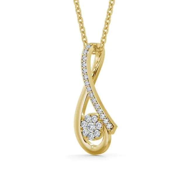 0.25CT Antique Infinity Round Lab Grown Diamond Pendant  customdiamjewel   