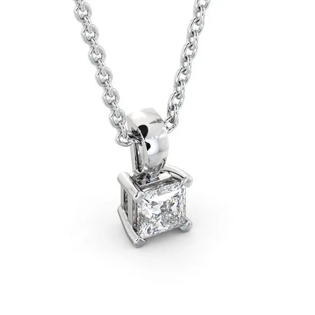 1.20CTW Princess Cut Solitaire Lab Grown Diamond Pendant  customdiamjewel   