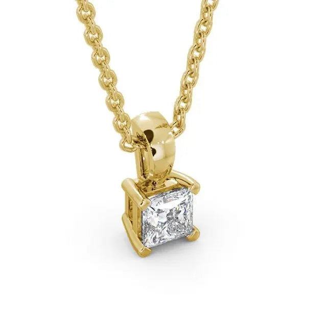 1.20CTW Princess Cut Solitaire Lab Grown Diamond Pendant  customdiamjewel   