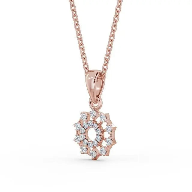 0.48CTW Lab Grown Diamond Floral Pendant  customdiamjewel   