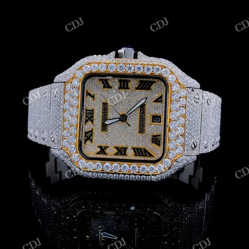 Hip Hop Moissanite Stainless Steel Diamond Watches  customdiamjewel   