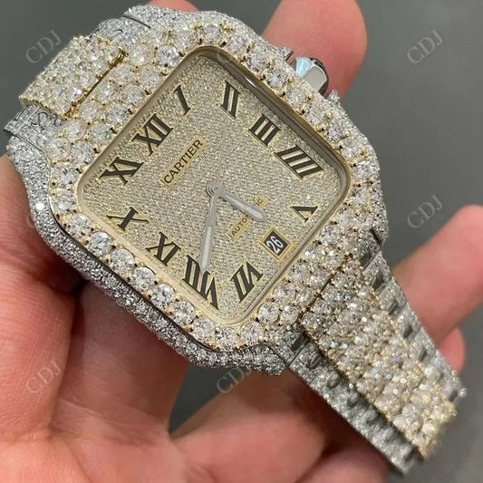 Cartier Studded Iced Out Diamond Watch(24 To 26 Carat)  customdiamjewel   