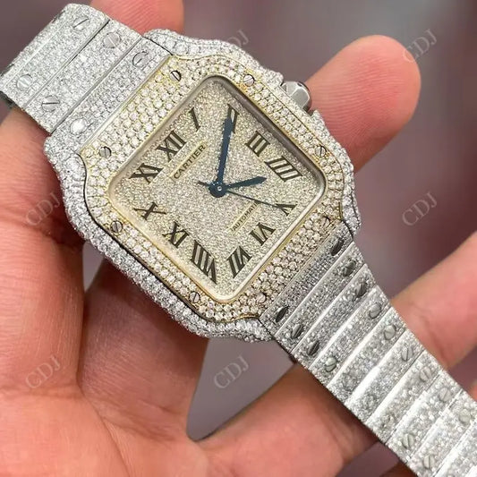 Fashion Full Of Diamonds Originality Cartier Watch  customdiamjewel   