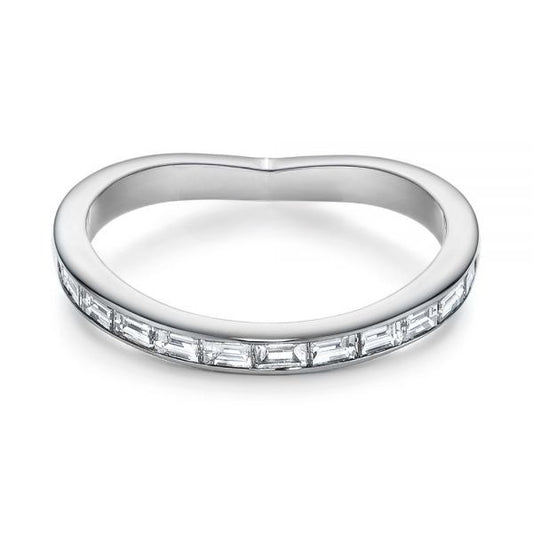 Channel Set Moissanite Wedding Band  customdiamjewel   