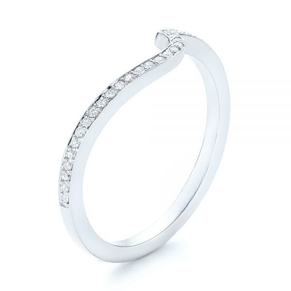 Unique Half Eternity Curved Moissanite Wedding Band  customdiamjewel   