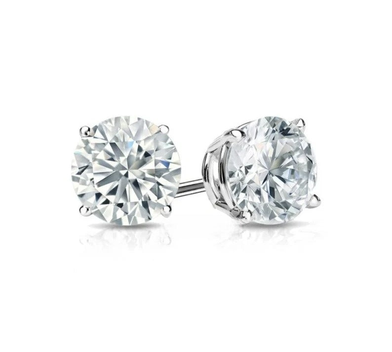 2.0CT Moissanite Solitaire Diamond Stud Earring  customdiamjewel   