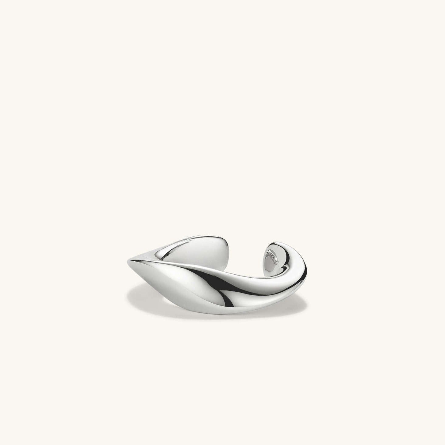 Wave Curved Ear Cuff 925 Sterling Silver Earring  customdiamjewel Sterling Silver White Gold VVS-EF