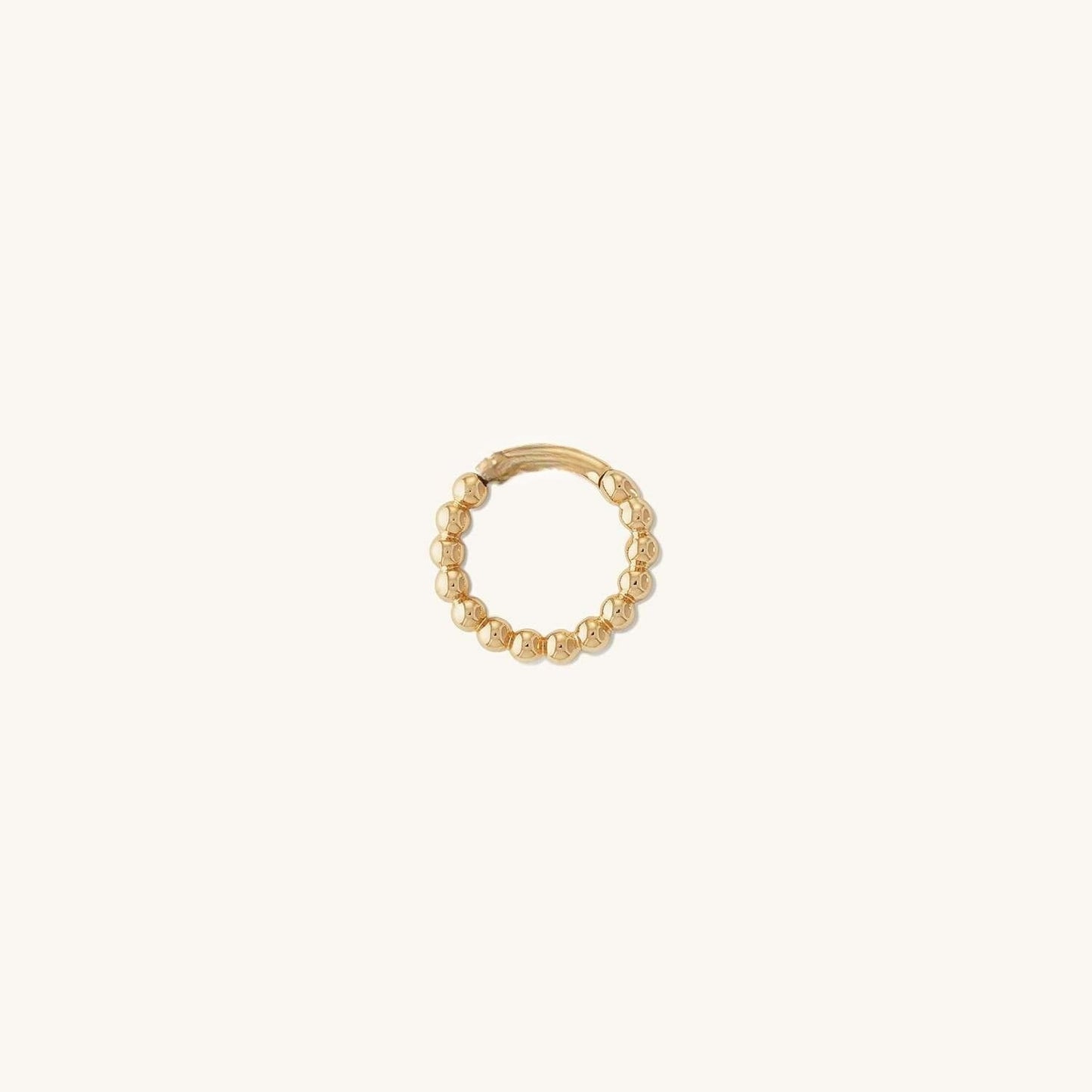 Unique Style Beaded Plain Mini 14K Gold Hoop Earrings  customdiamjewel   