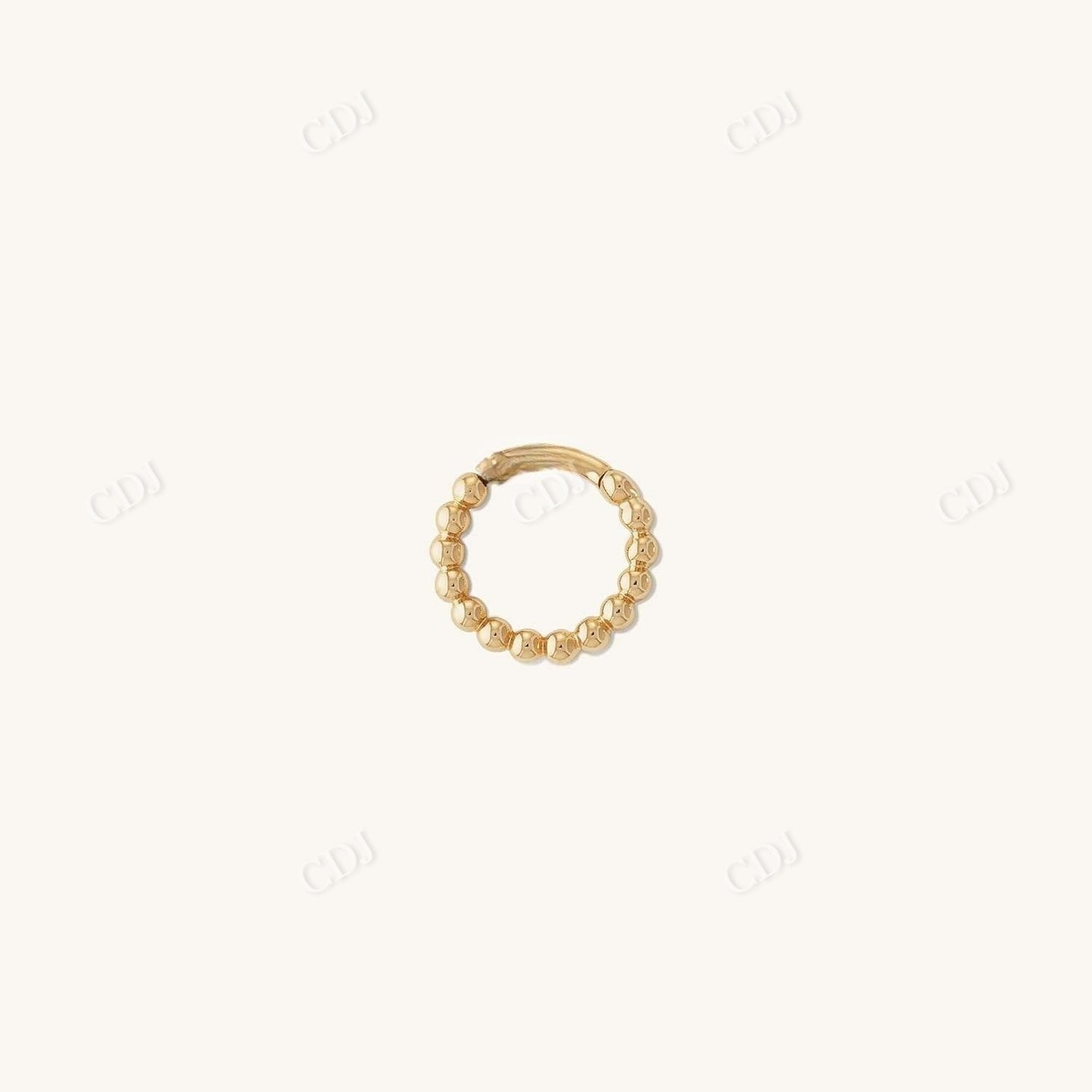 18K Gold Tiny Beaded Hoop Earrings  customdiamjewel   