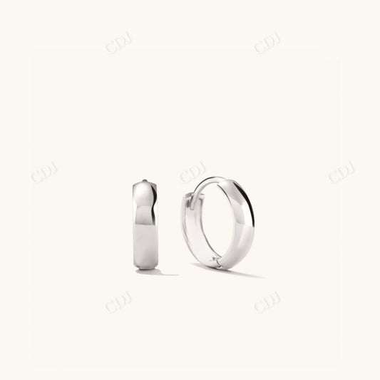 Solid Gold Bold Hoops Earring For Women  customdiamjewel Sterling Silver White Gold 