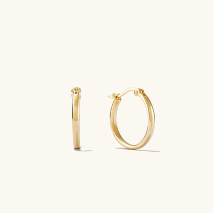 Modern 14K Solid Gold Midi Hoops Earrings  customdiamjewel Sterling Silver Yellow Gold VVS-EF