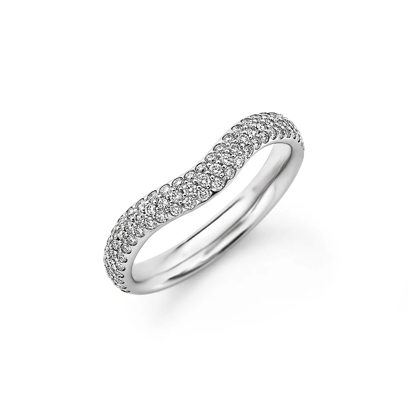 0.42 CTW Natural Diamond Curved Pave Band Ring  customdiamjewel   