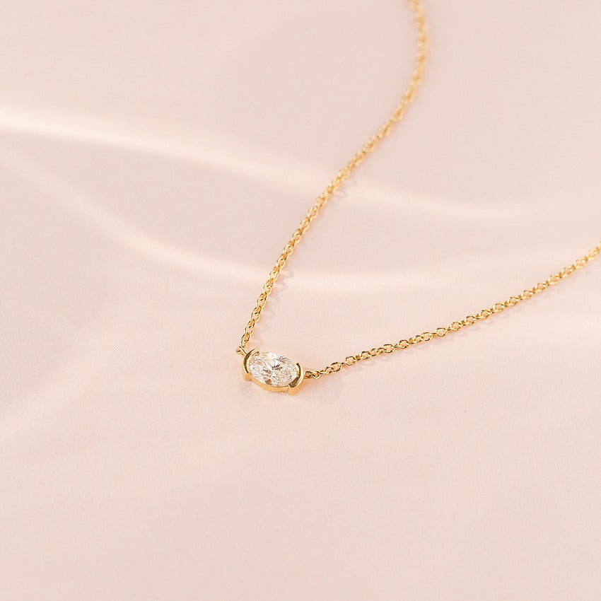 0.45CTW East West Diamond Necklace  customdiamjewel   